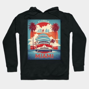 Miami Florida United States of America Tourism Vintage Poster Hoodie